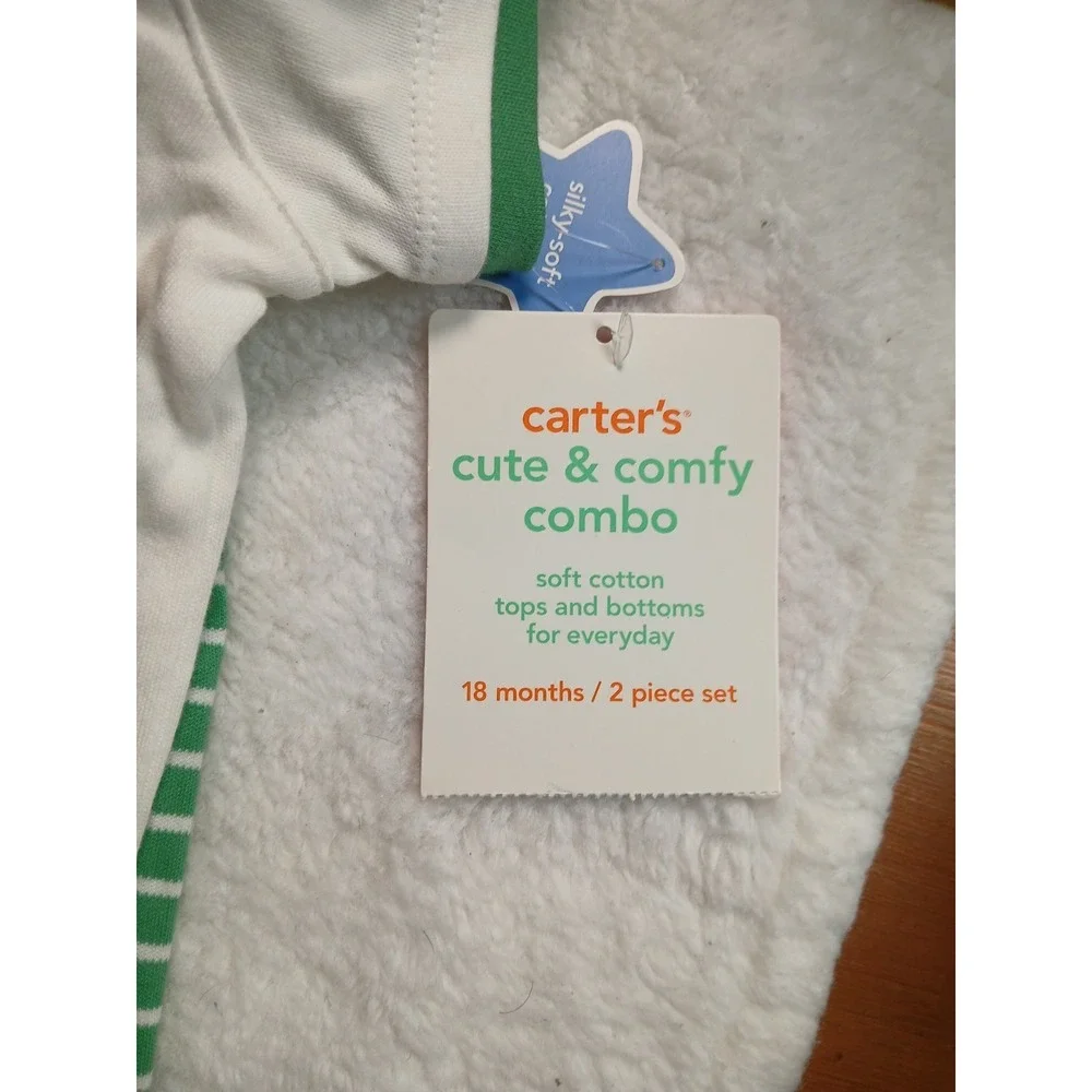 NWT Carter's‎ Bug Club 2 Pc Outfit Set 18 Months Embroidered Bodysuit Stripes - Picture 9 of 9